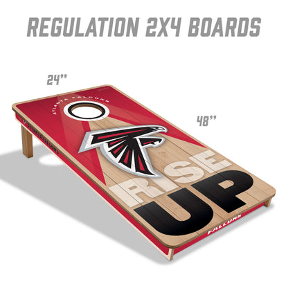 NFL Atlanta Falcons 2' x 4' All-Wood Cornhole Set