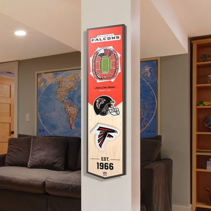 NFL Atlanta Falcons 3D Stadium Banner 8' X 32'