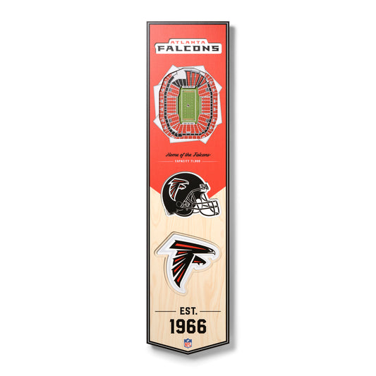NFL Atlanta Falcons 3D Stadium Banner 8' X 32'