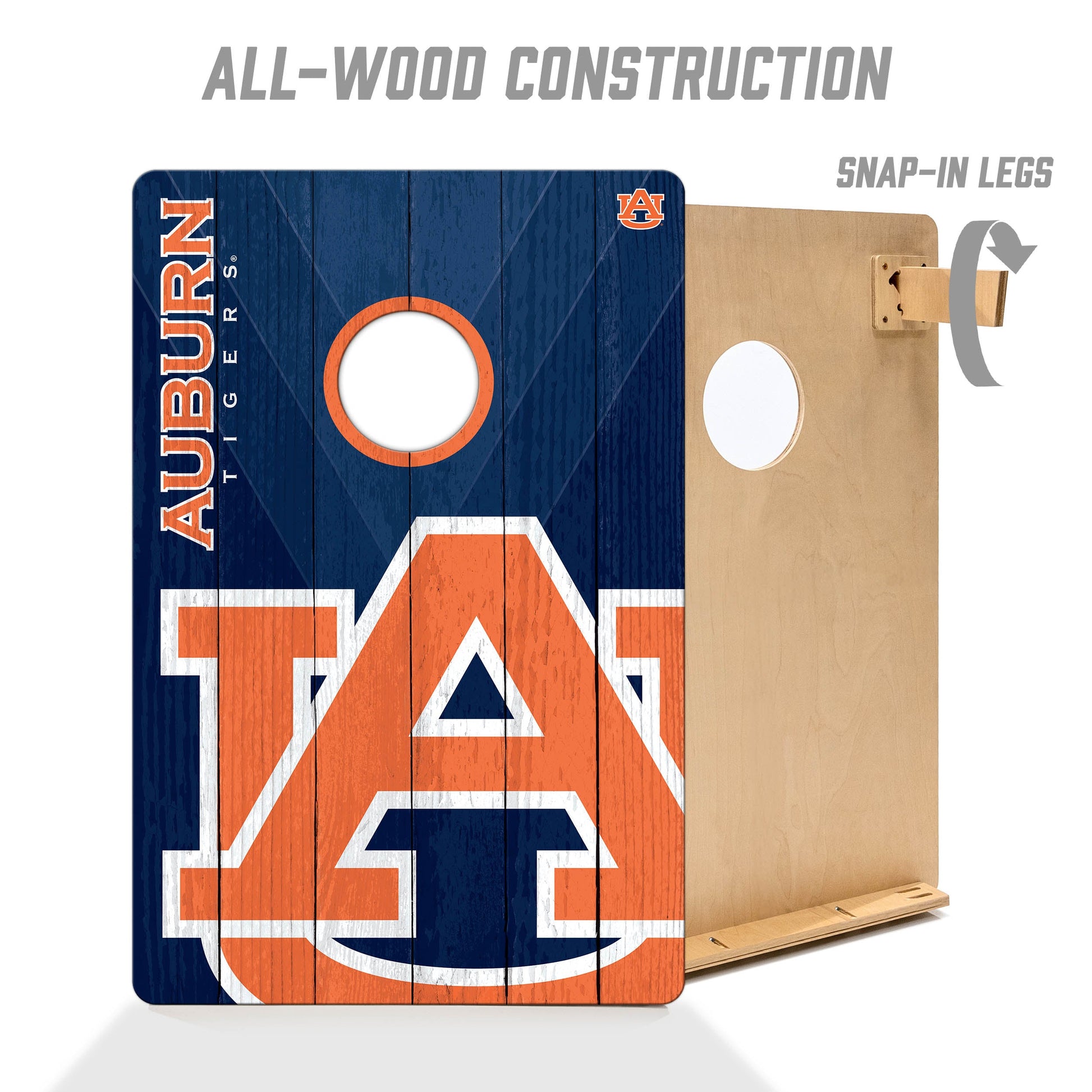 NCAA Auburn Tigers 2' X 3' All-Wood Cornhole Set - Alt 2