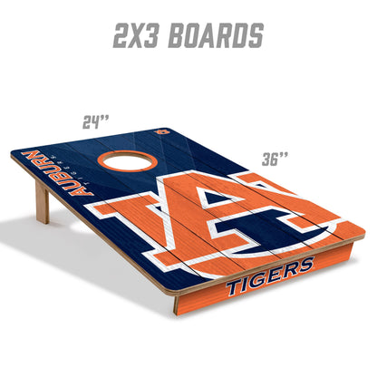 NCAA Auburn Tigers 2' X 3' All-Wood Cornhole Set - Alt 4