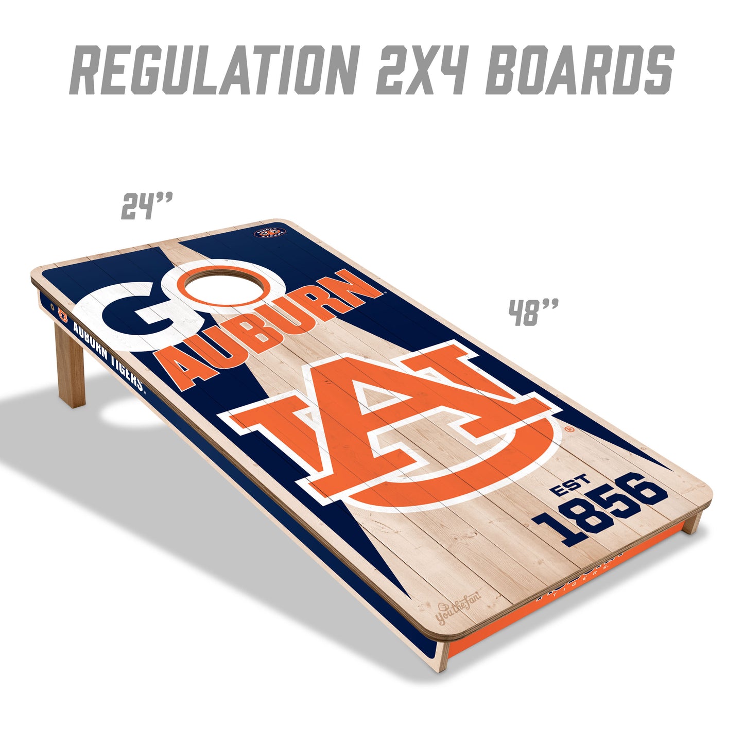 NCAA Auburn Tigers 2' x 4' All-Wood Cornhole Set