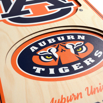 NCAA Auburn Tigers 3D Stadium Banner 8' X 32'