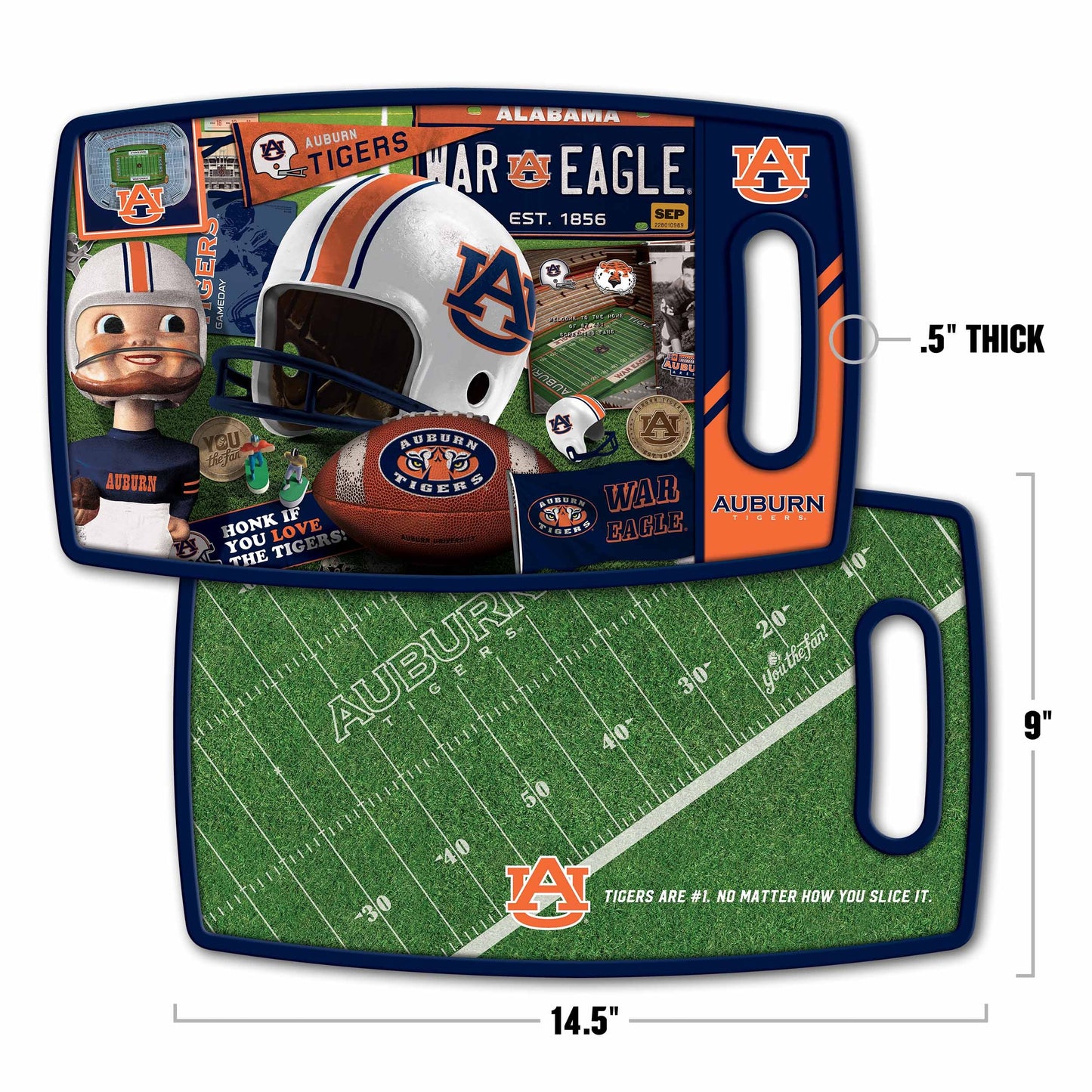 Auburn Tigers Retro Series Cutting Board Alt 1