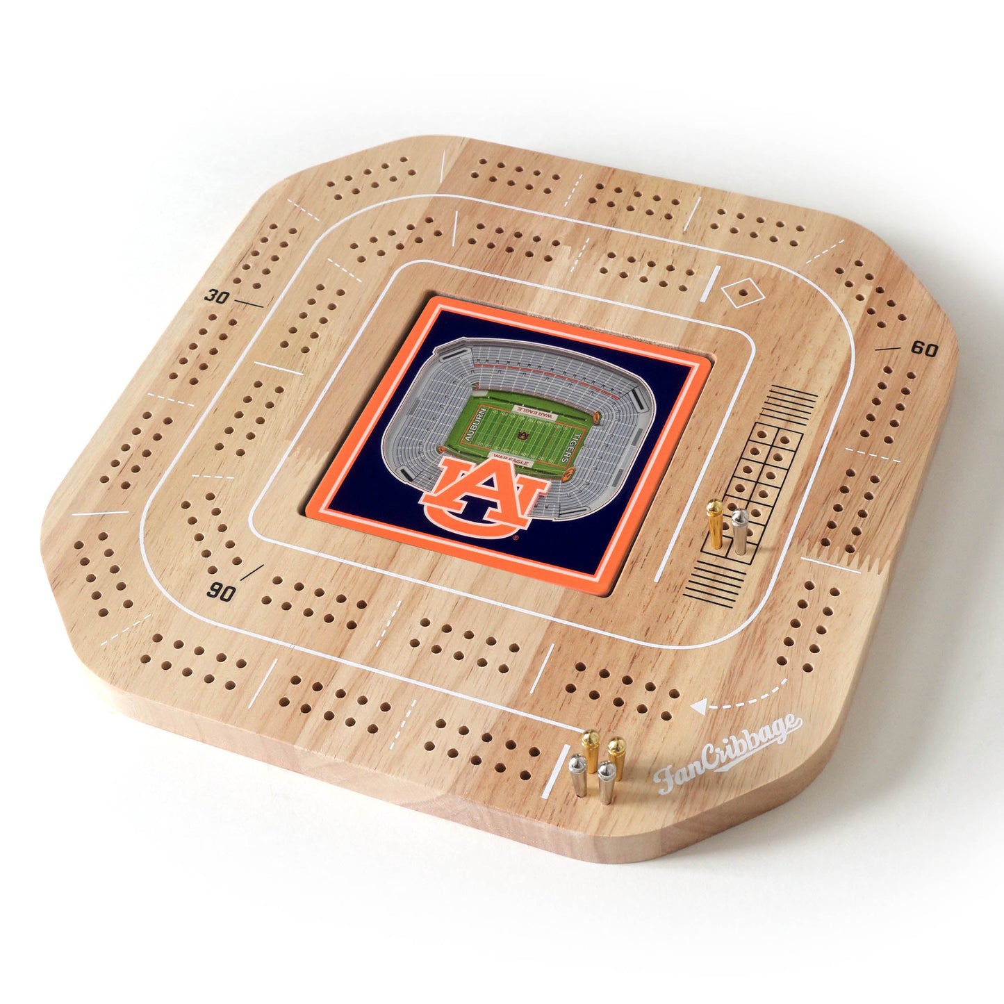 NCAA Auburn Tigers StadiumView Cribbage