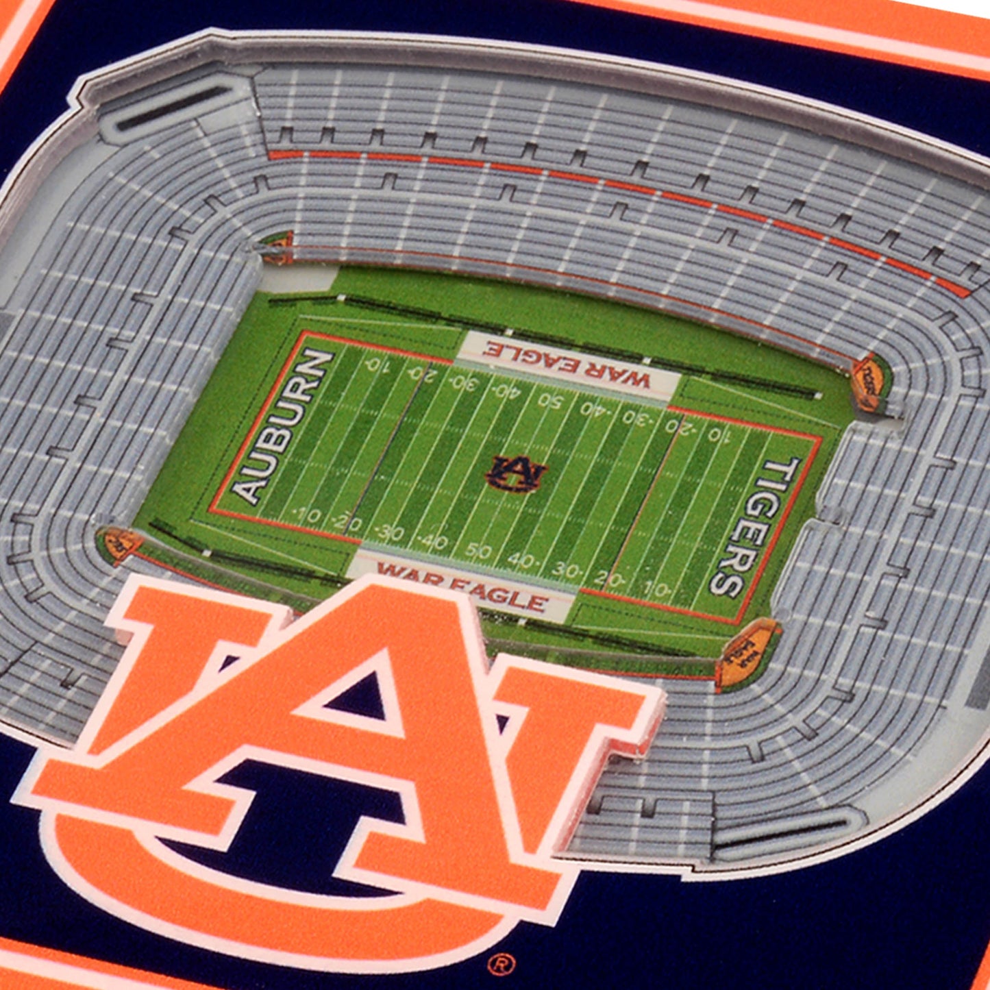 NCAA Auburn Tigers StadiumView Cribbage