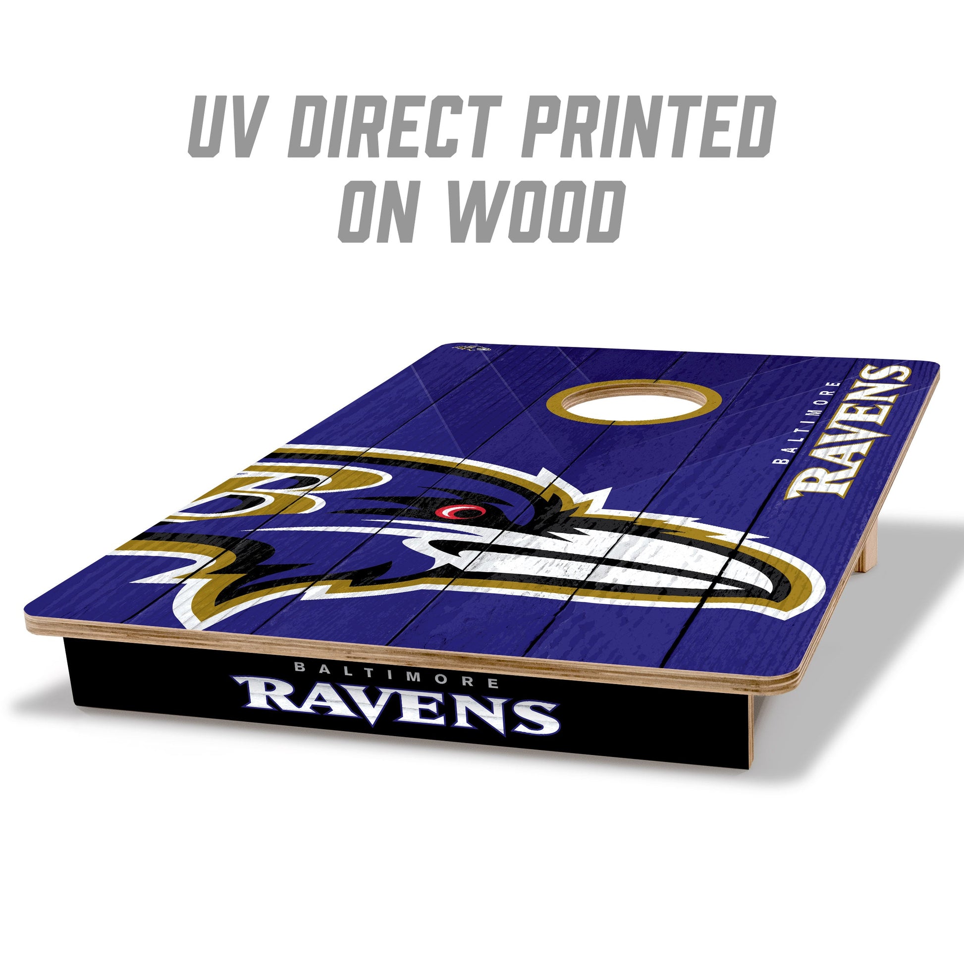 NFL Baltimore Ravens 2' X 3' All-Wood Cornhole Set - Alt 1