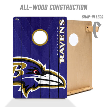 NFL Baltimore Ravens 2' X 3' All-Wood Cornhole Set - Alt 2