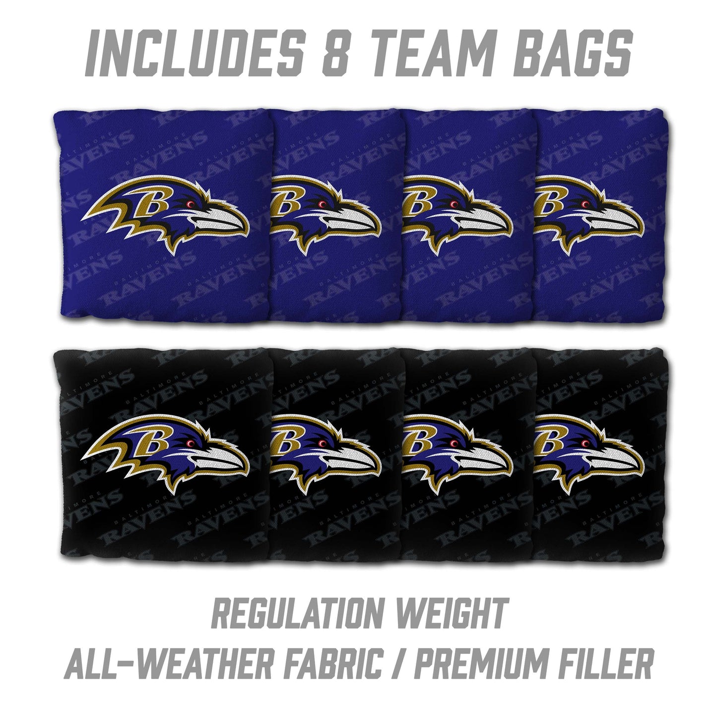 NFL Baltimore Ravens 2' X 3' All-Wood Cornhole Set - Alt 3