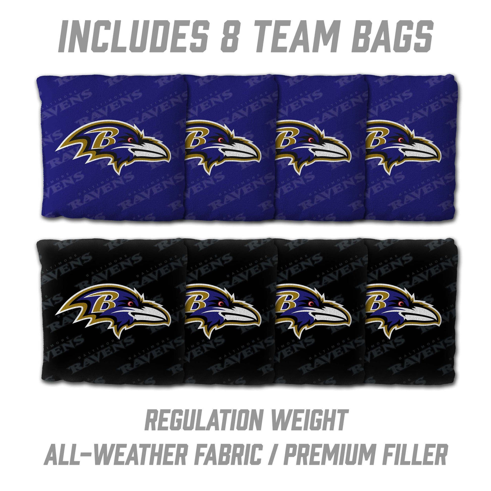 NFL Baltimore Ravens 2' X 3' All-Wood Cornhole Set - Alt 3