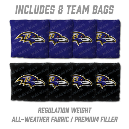 NFL Baltimore Ravens 2' X 3' All-Wood Cornhole Set - Alt 3
