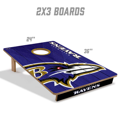 NFL Baltimore Ravens 2' X 3' All-Wood Cornhole Set - Alt 4