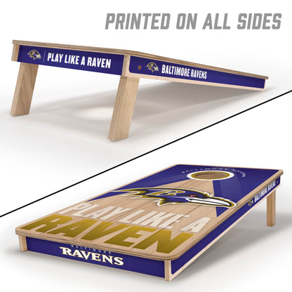 NFL Baltimore Ravens 2' x 4' All-Wood Cornhole Set