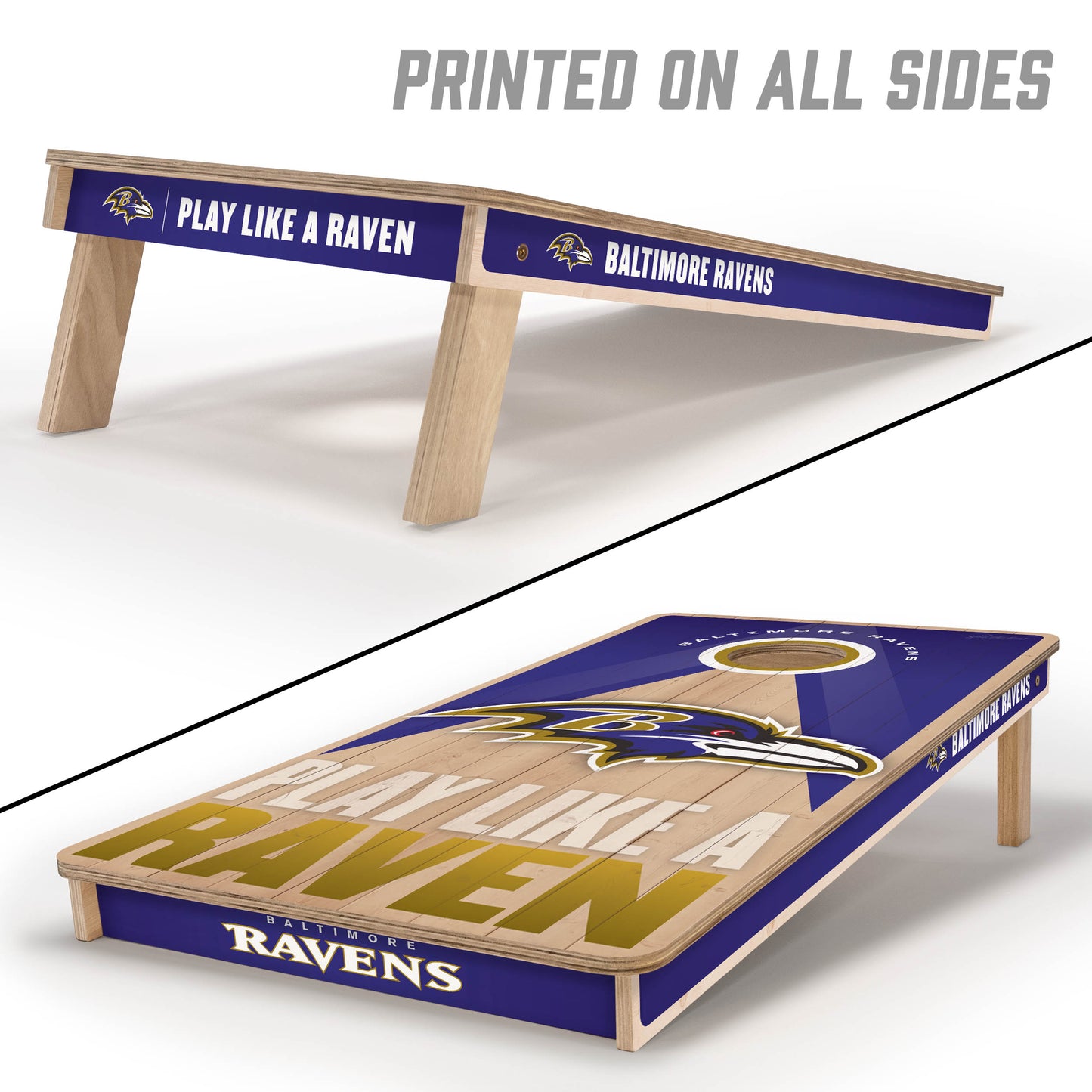 NFL Baltimore Ravens 2' x 4' Slogan Series Cornhole