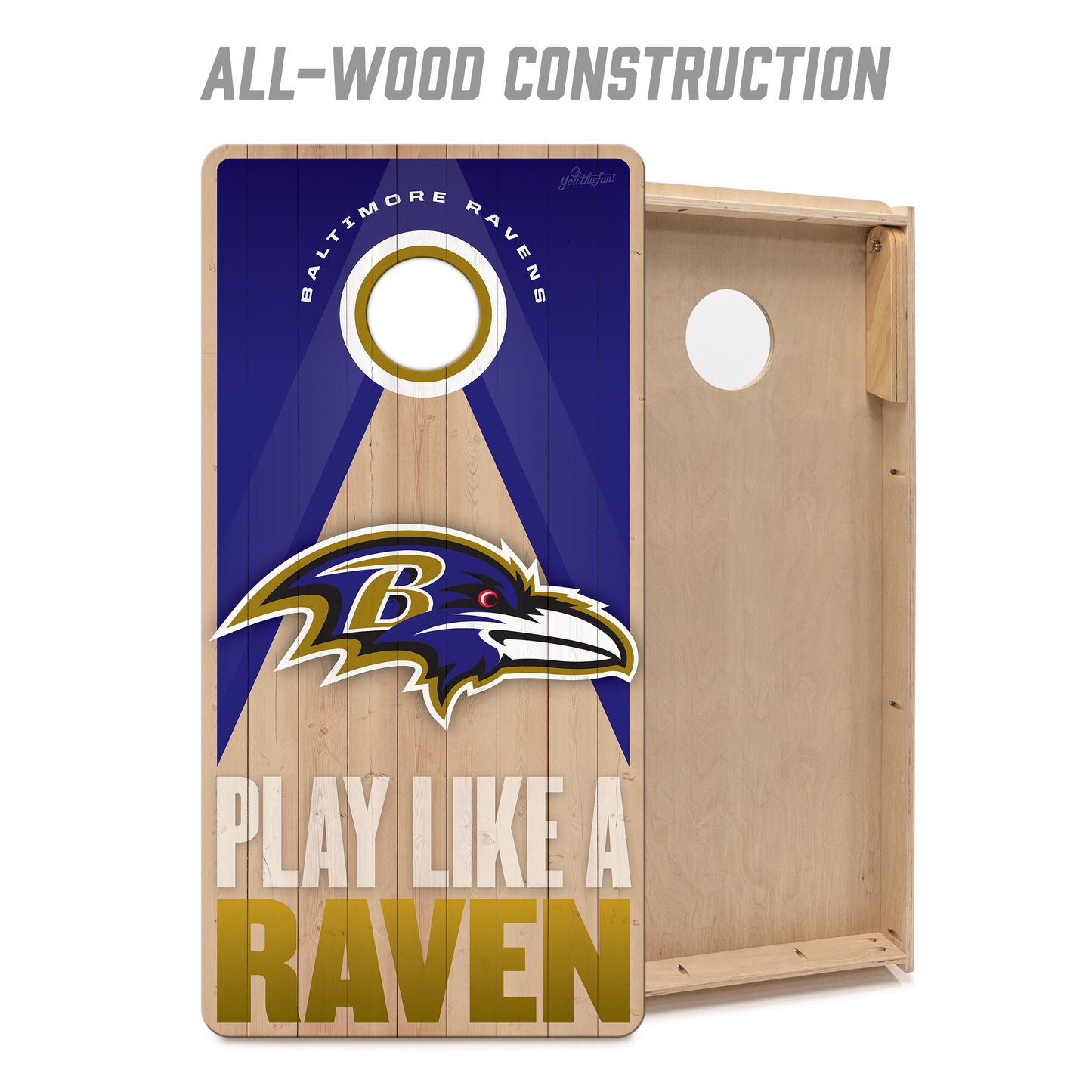 NFL Baltimore Ravens 2' x 4' All-Wood Cornhole Set