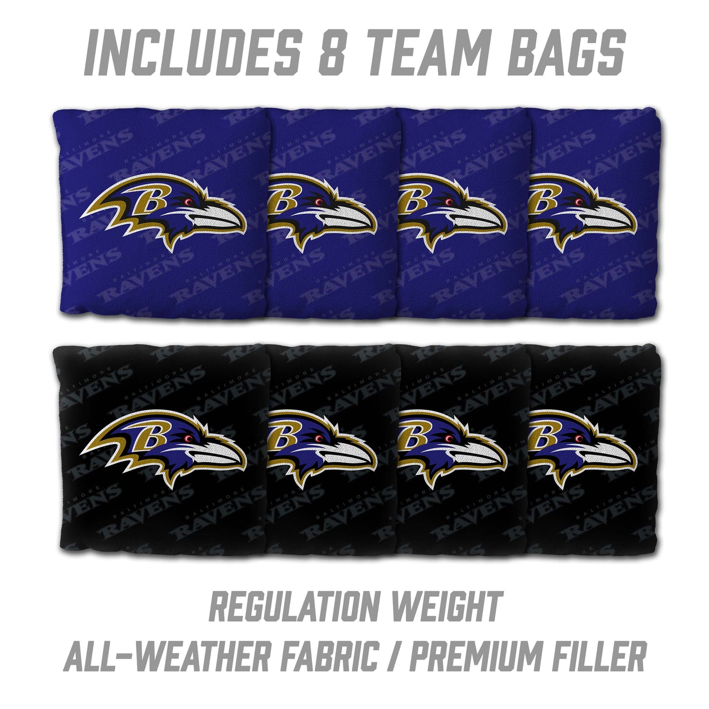 NFL Baltimore Ravens 2' x 4' All-Wood Cornhole Set