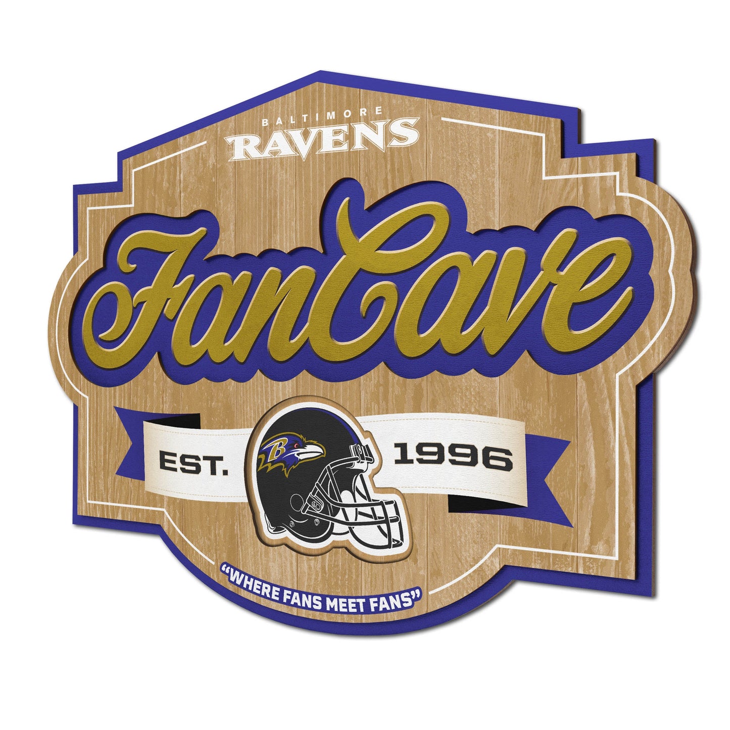 Baltimore Ravens Fan Cave Wall Art