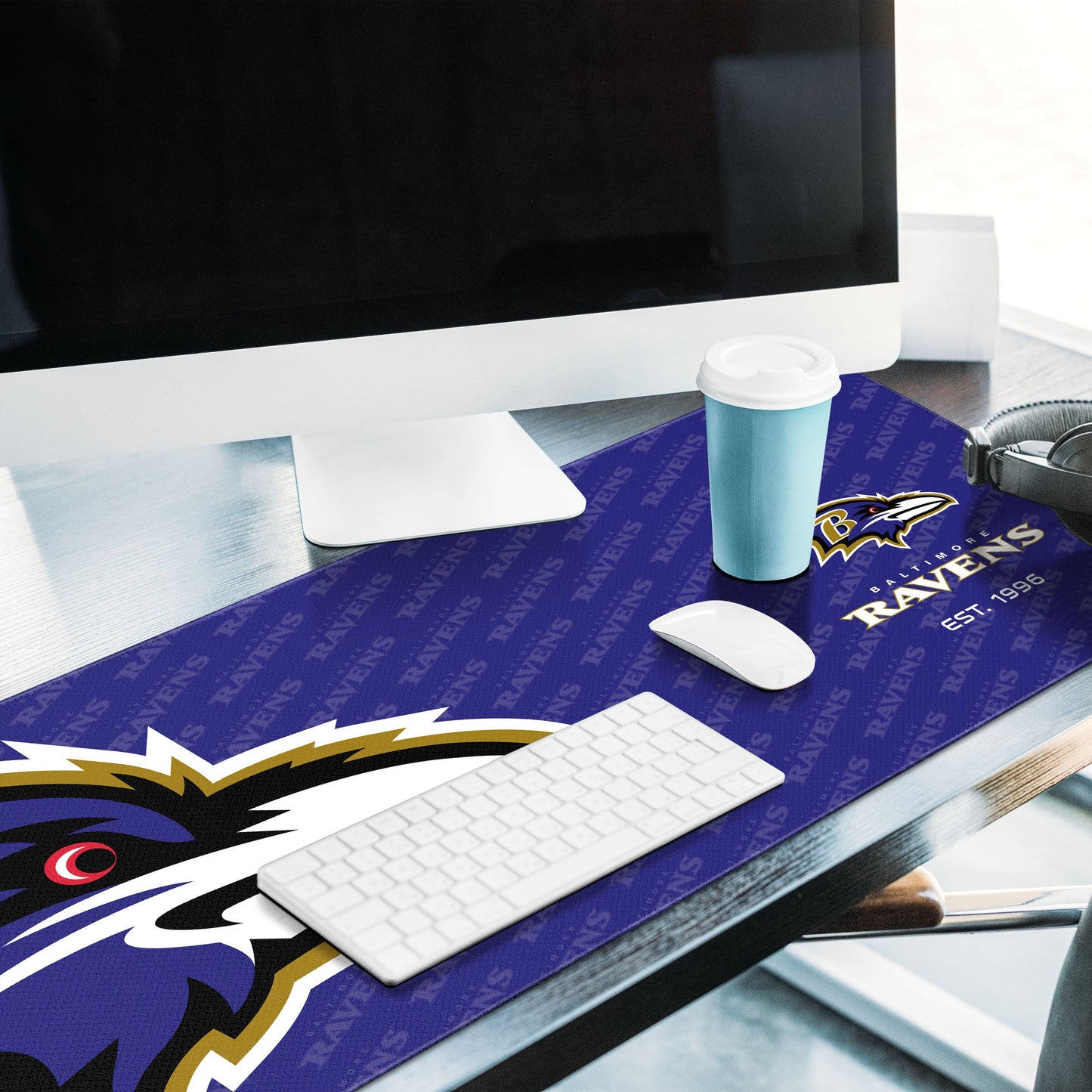 Baltimore Ravens Logo Series Desk Pad Alt 2