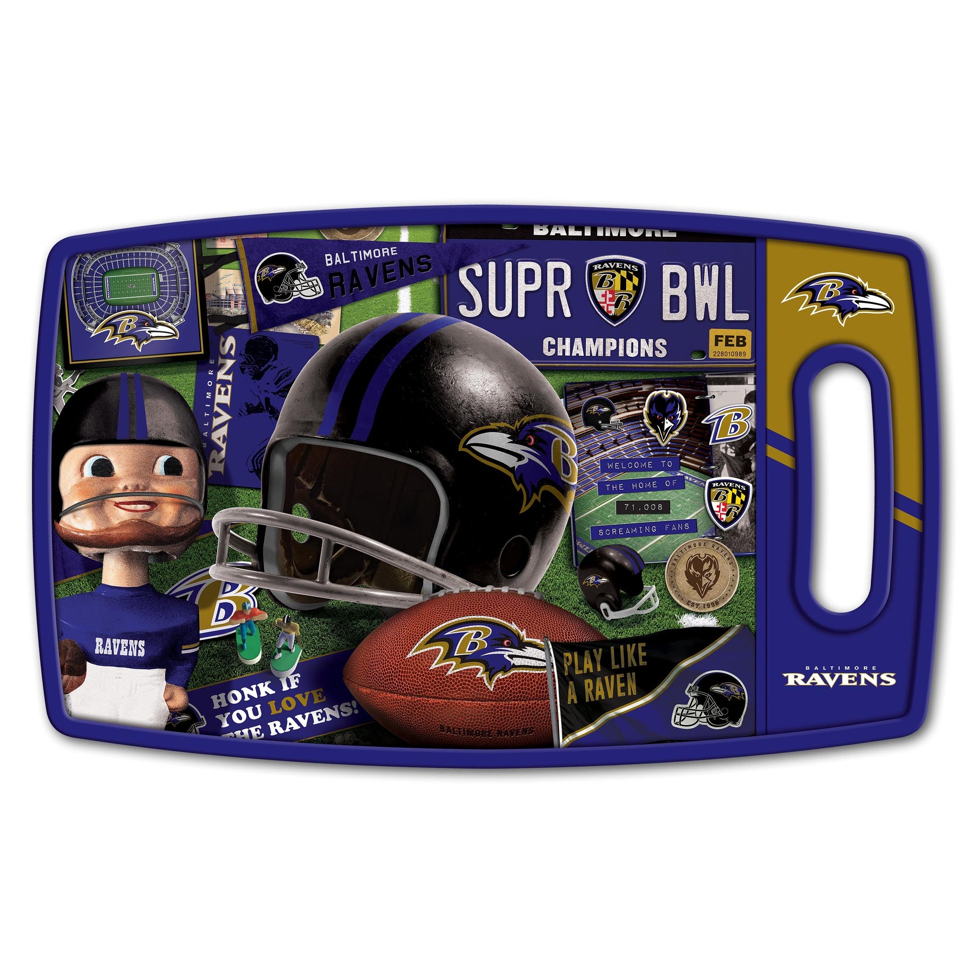 Baltimore Ravens Retro Series Cutting Board