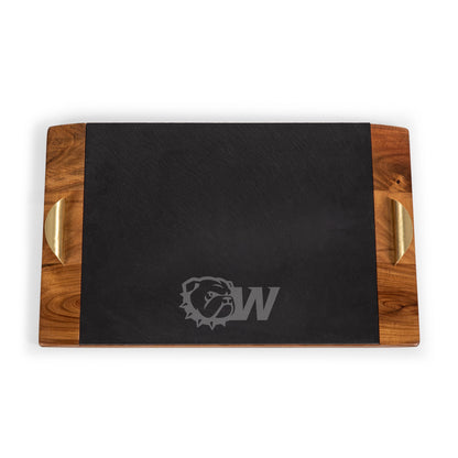 Wingate University Bulldogs - Covina Acacia and Slate Serving Tray