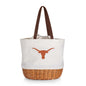 Texas Longhorns - Coronado Canvas and Willow Basket Tote