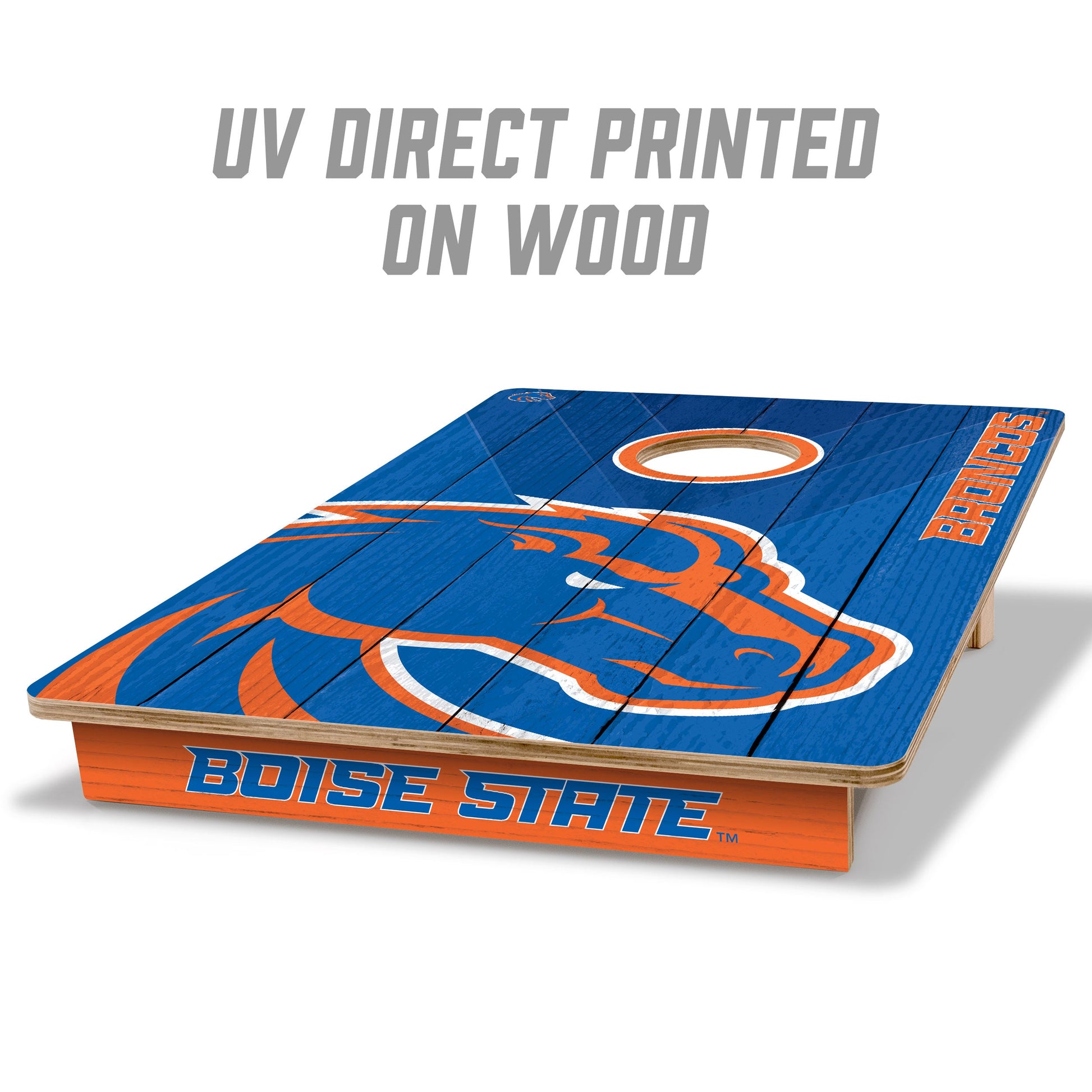 NCAA Boise State Broncos 2' X 3' All-Wood Cornhole Set - Alt 1