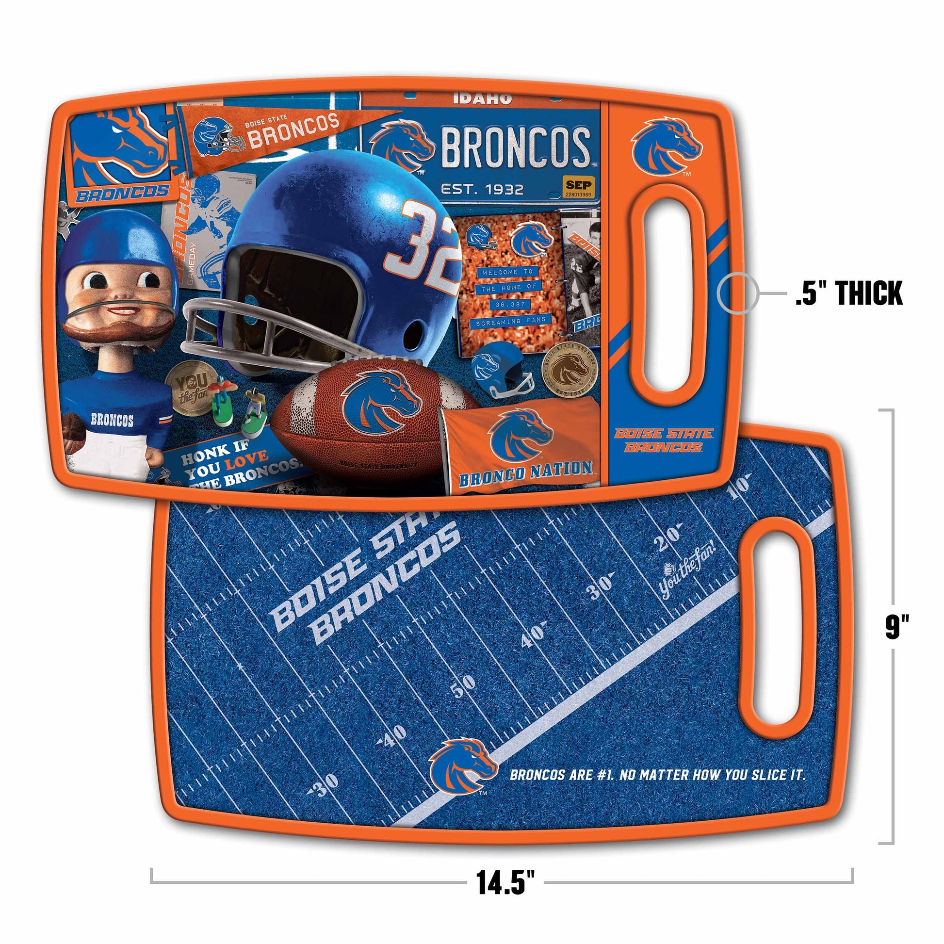 Boise State Broncos Retro Series Cutting Board Alt 1