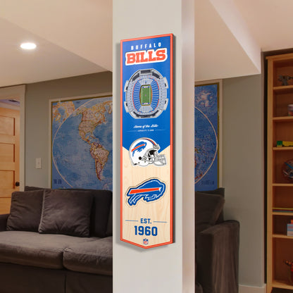NFL Buffalo Bills 3D Stadium Banner 8' X 32'