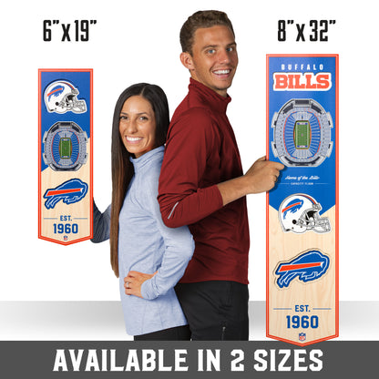 NFL Buffalo Bills 3D Stadium Banner 8' X 32'