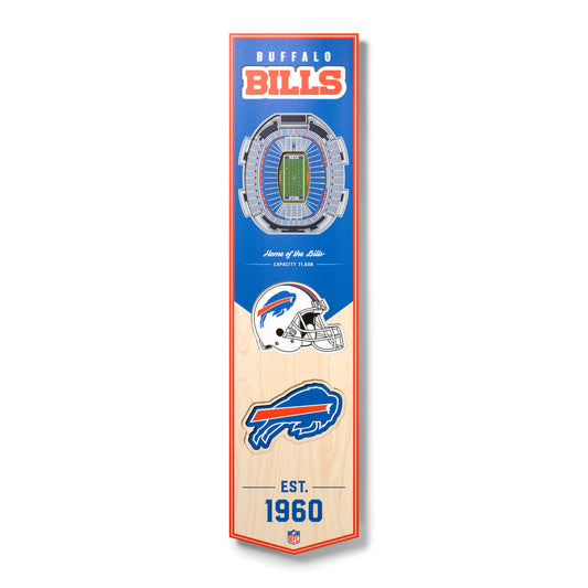 NFL Buffalo Bills 3D Stadium Banner 8' X 32'