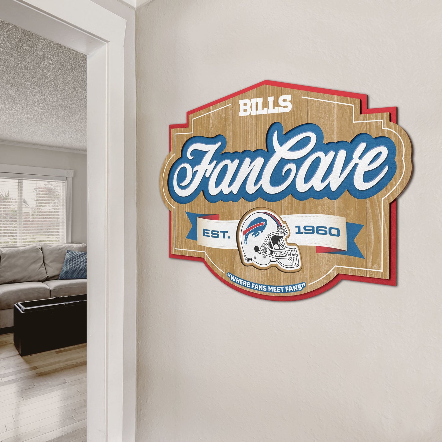 Buffalo Bills Fan Cave Wall Art Alt 2