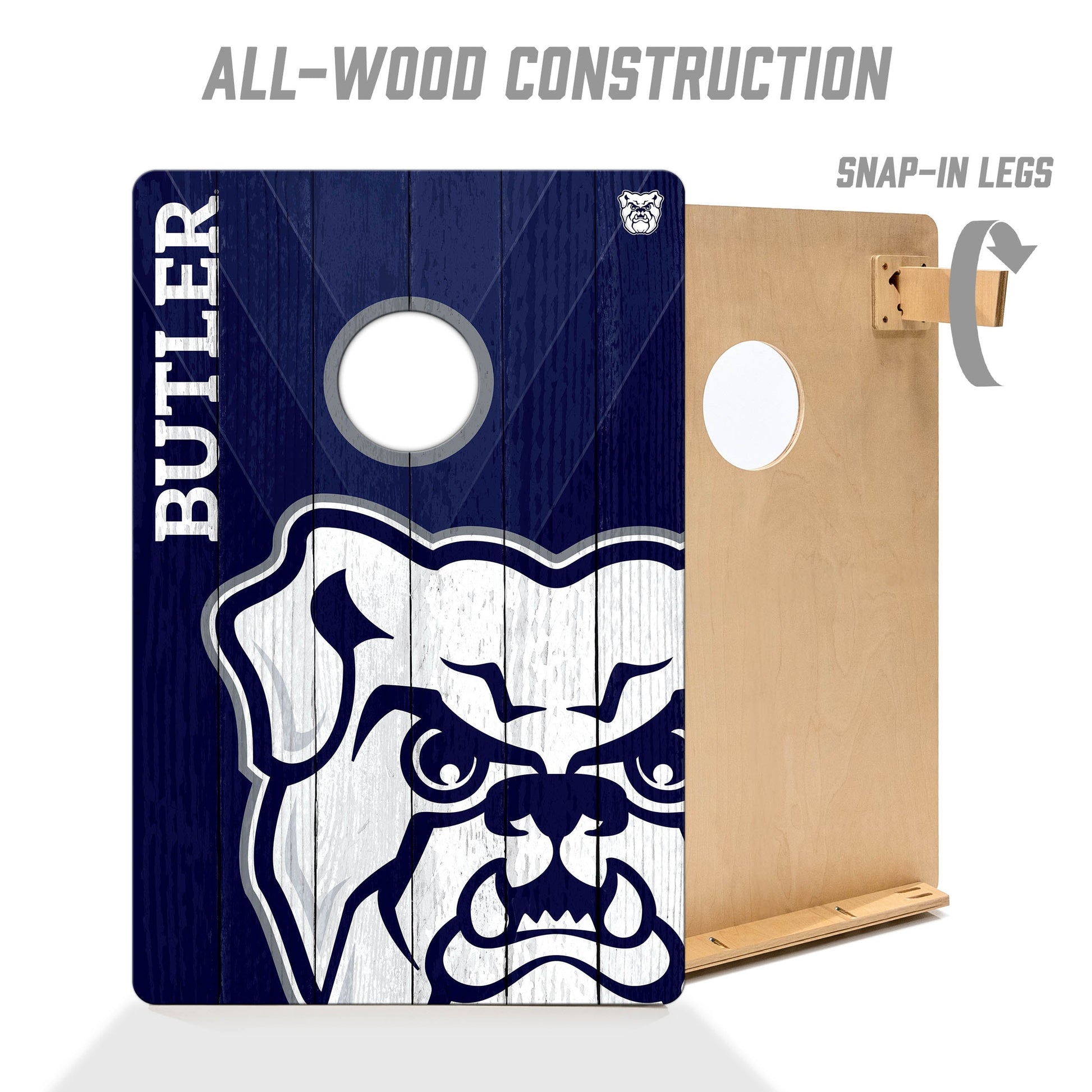NCAA Butler Bulldogs 2' X 3' All-Wood Cornhole Set - Alt 2