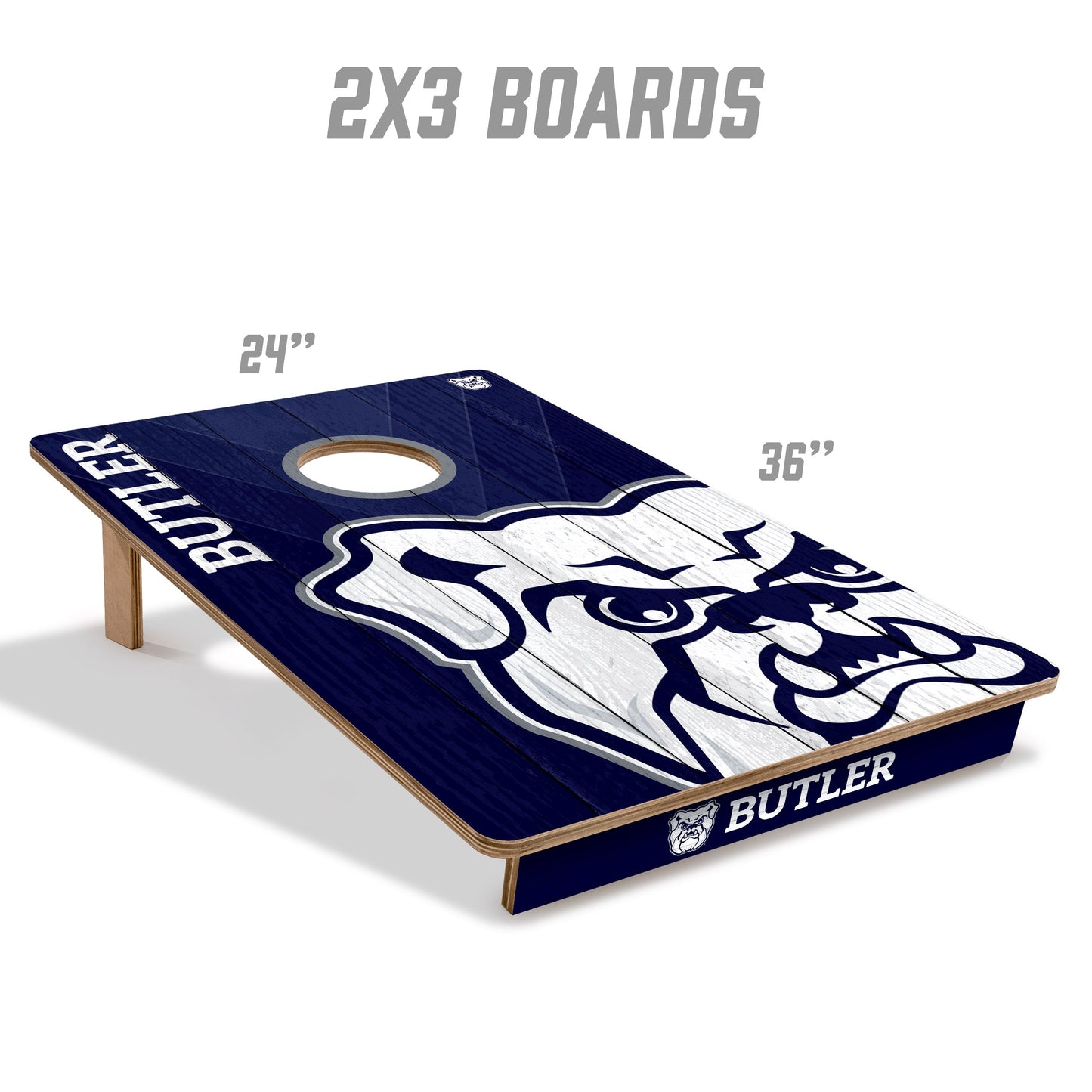 NCAA Butler Bulldogs 2' X 3' All-Wood Cornhole Set - Alt 4