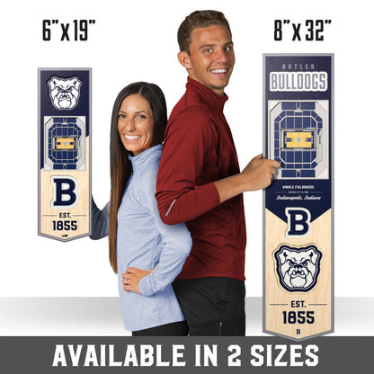 NCAA Butler Bulldogs 3D Stadium Banner 8' X 32'