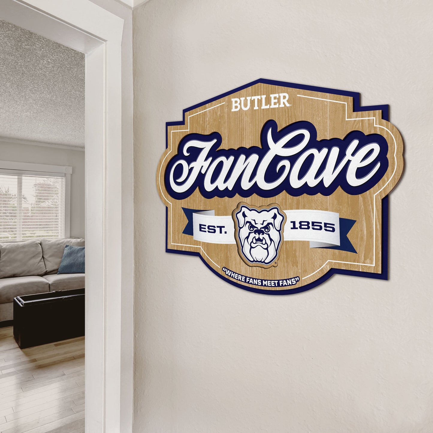 Butler Bulldogs Fan Cave Sign Alt 2