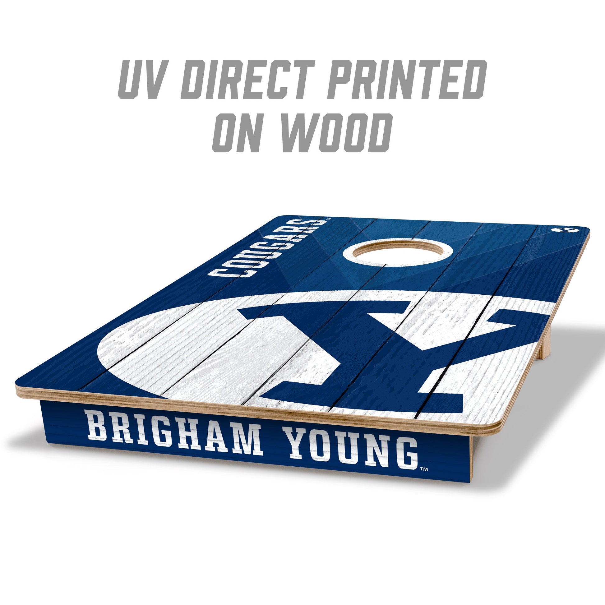 NCAA BYU Cougars 2' X 3' All-Wood Cornhole Set - Alt 1