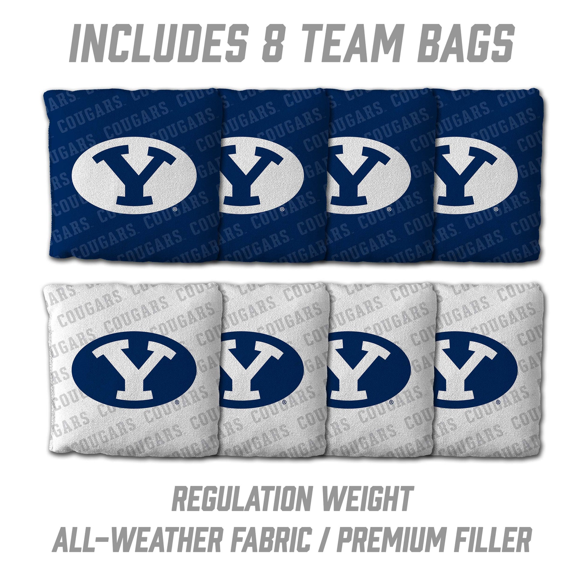 NCAA BYU Cougars 2' X 3' All-Wood Cornhole Set - Alt 3