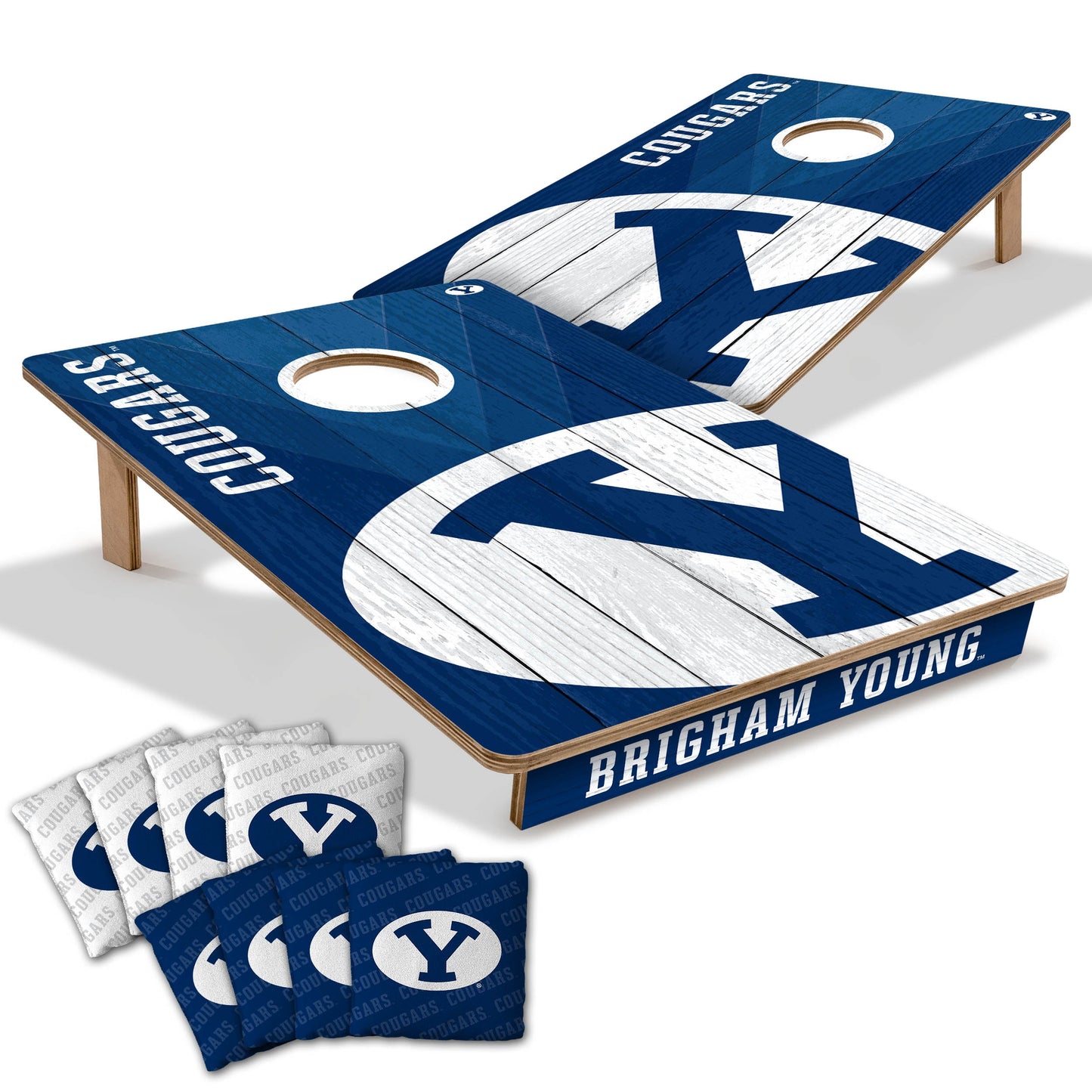 NCAA BYU Cougars 2' X 3' All-Wood Cornhole Set-main