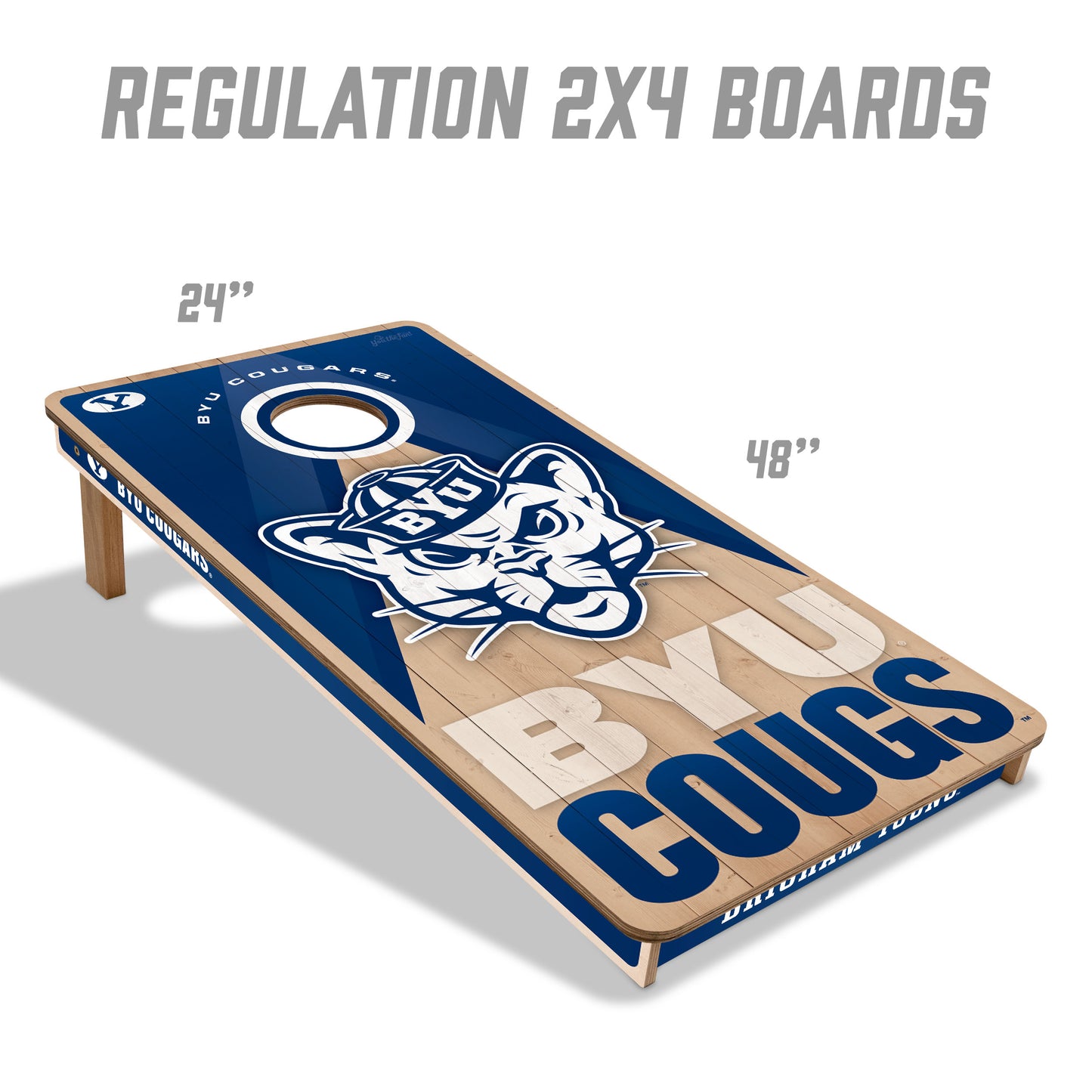 NCAA BYU Cougars 2' x 4' Slogan Series Cornhole