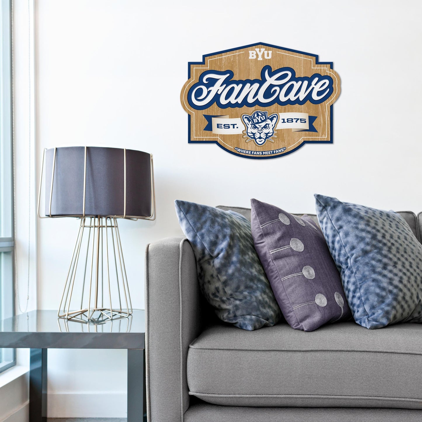 BYU Cougars Fan Cave Sign Alt 1