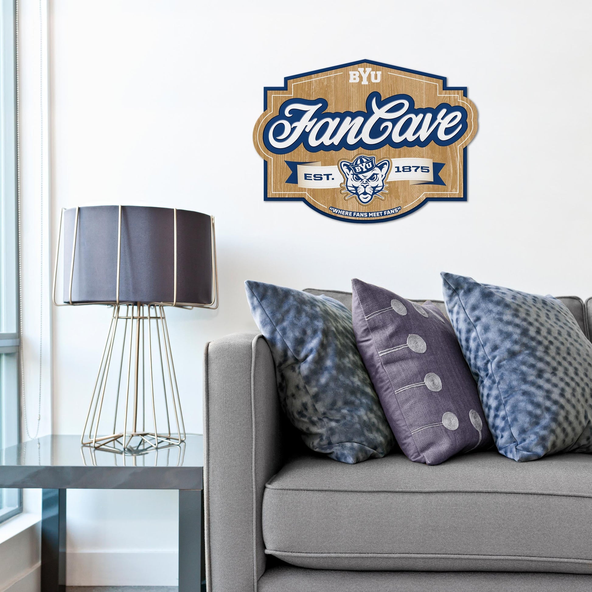 BYU Cougars Fan Cave Sign Alt 1