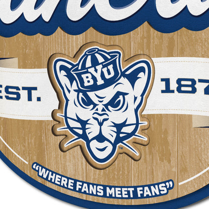 BYU Cougars Fan Cave Sign Alt 3