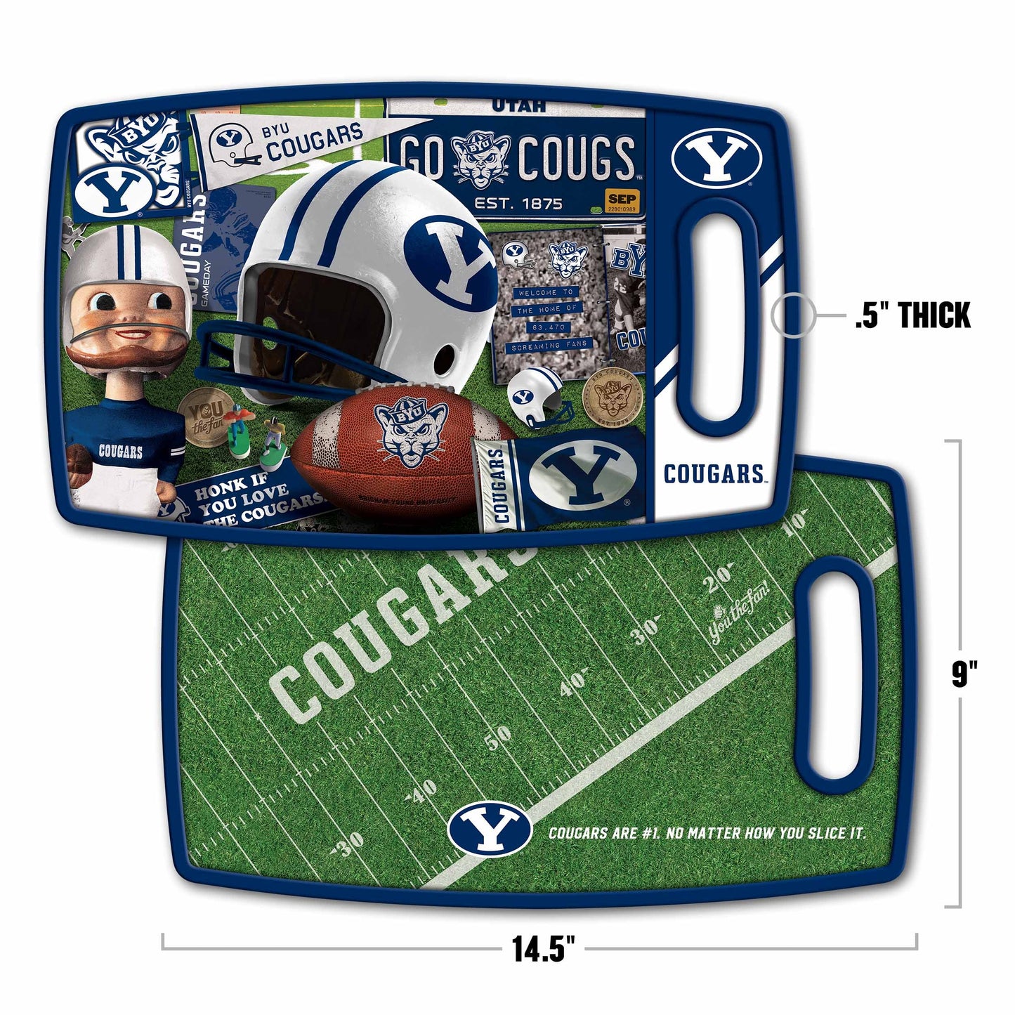 BYU Cougars Retro Series Cutting Board Alt 1