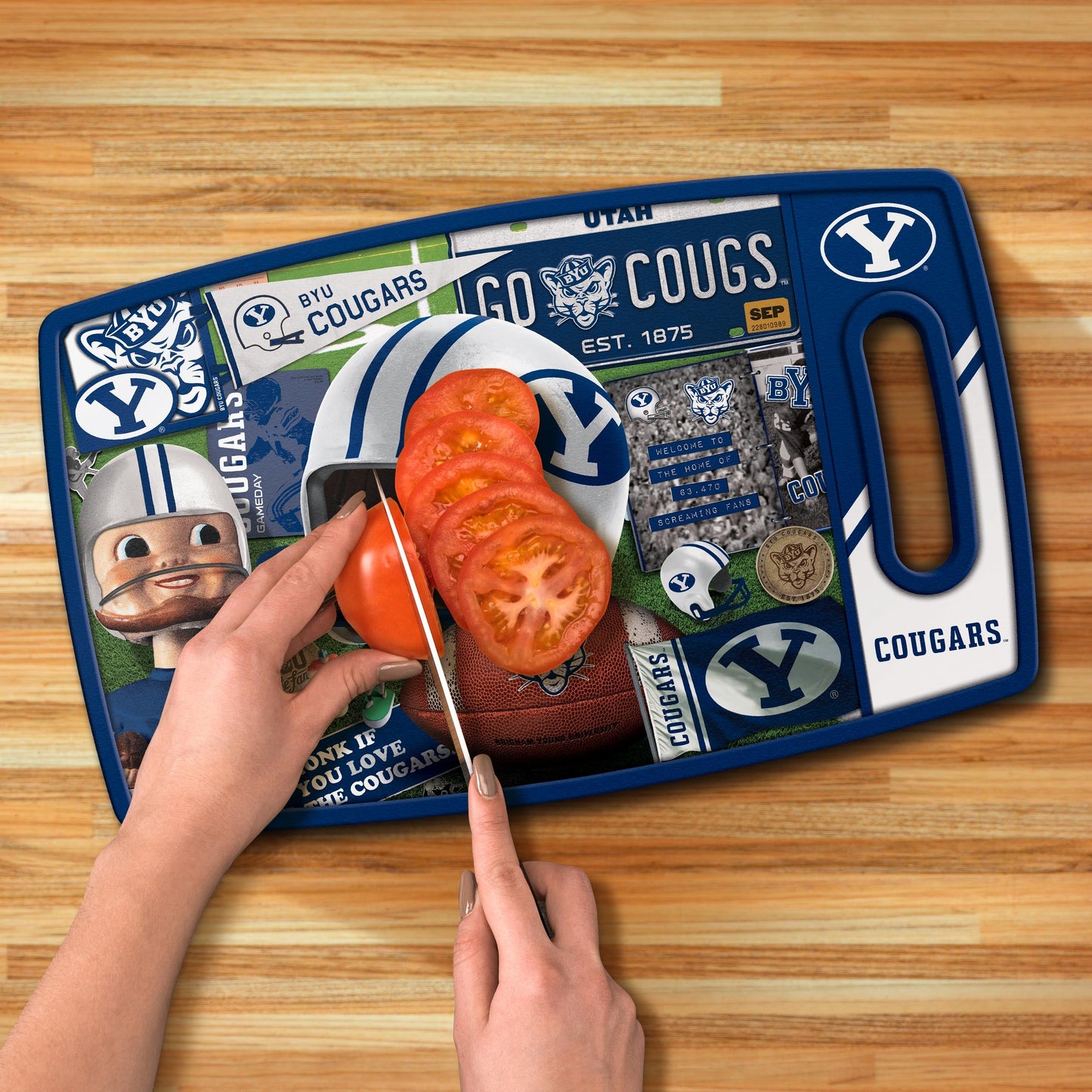 BYU Cougars Retro Series Cutting Board Alt 3