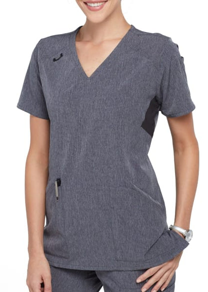 MULTI-POCKET V-NECK TOP C12106