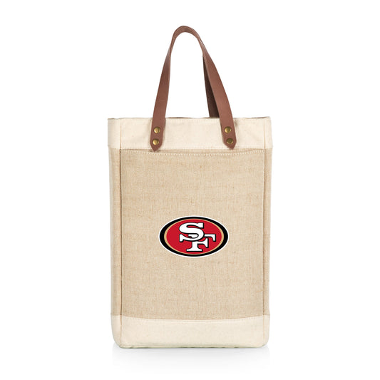 San Francisco 49ers - Pinot Jute 2 Bottle Insulated Wine Bag