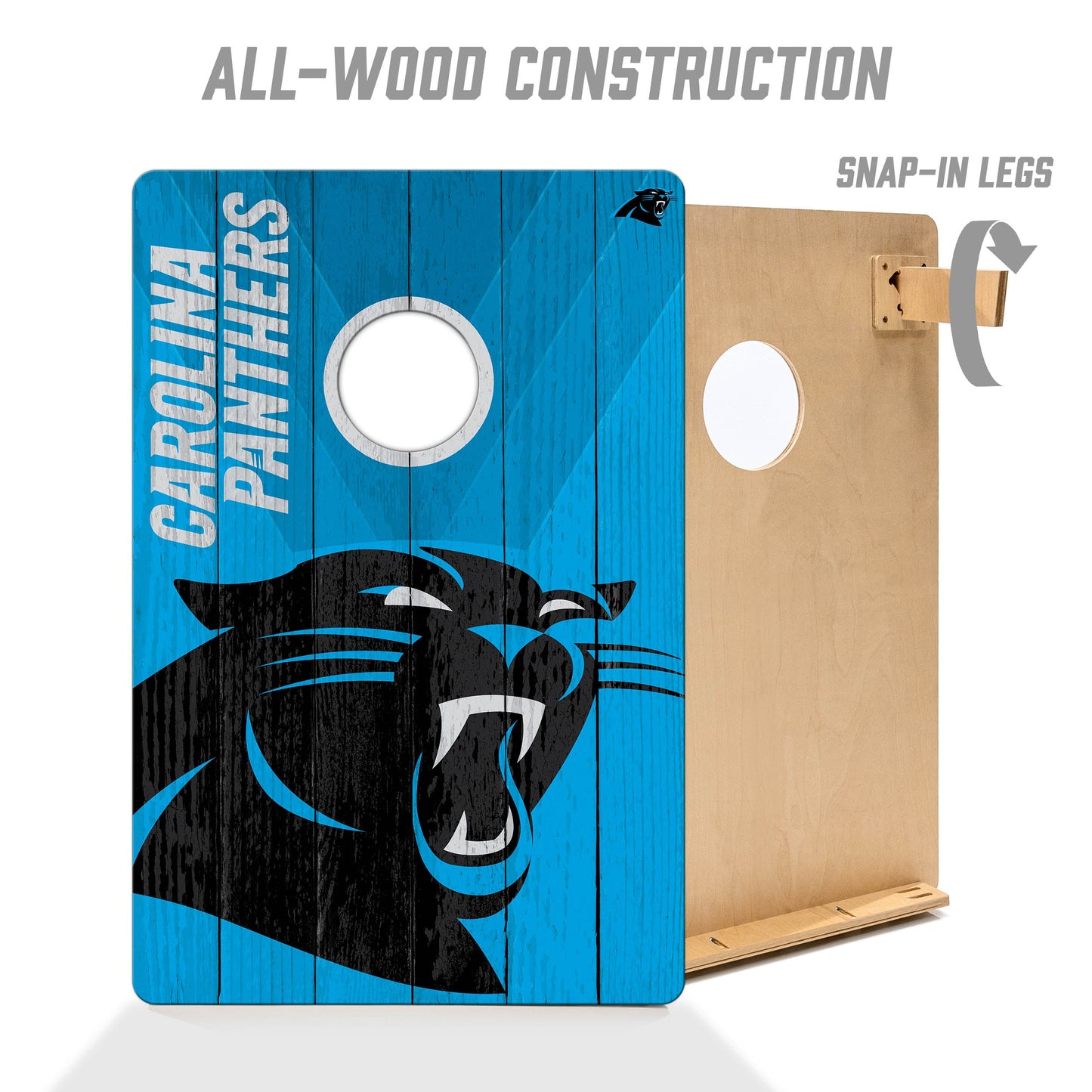 NFL Carolina Panthers 2' X 3' All-Wood Cornhole Set - Alt 2