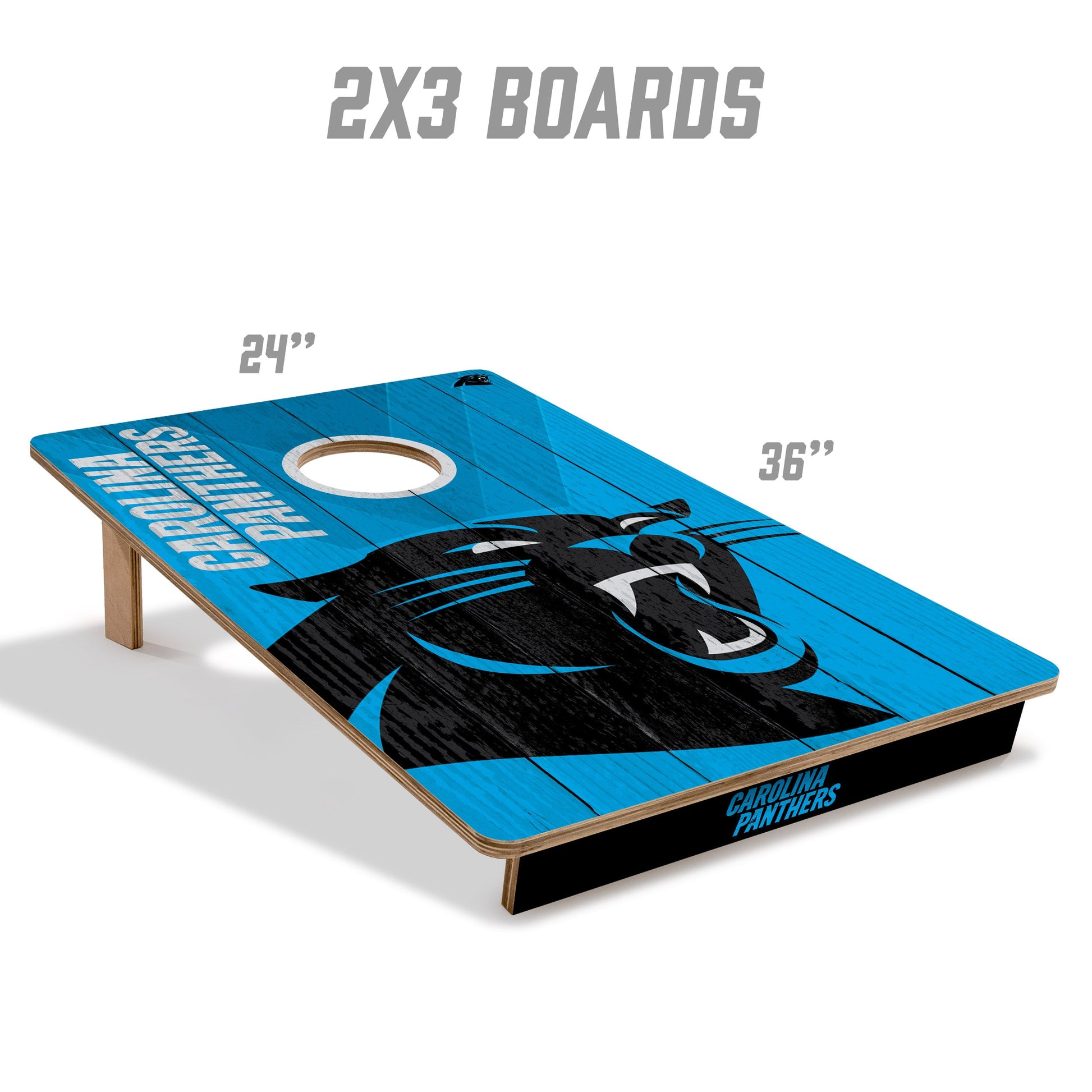NFL Carolina Panthers 2' X 3' All-Wood Cornhole Set - Alt 4