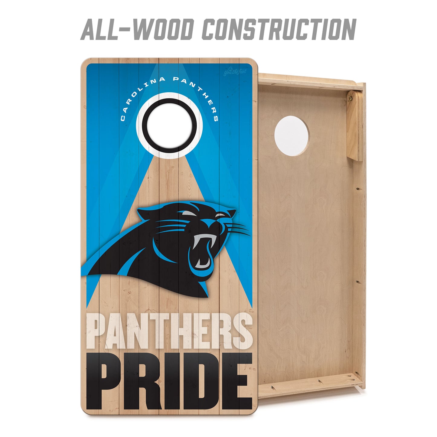 NFL Carolina Panthers 2' x 4' All-Wood Cornhole Set
