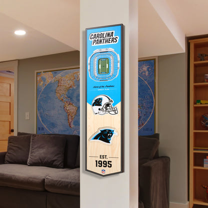NFL Carolina Panthers 3D Stadium Banner 8' X 32'